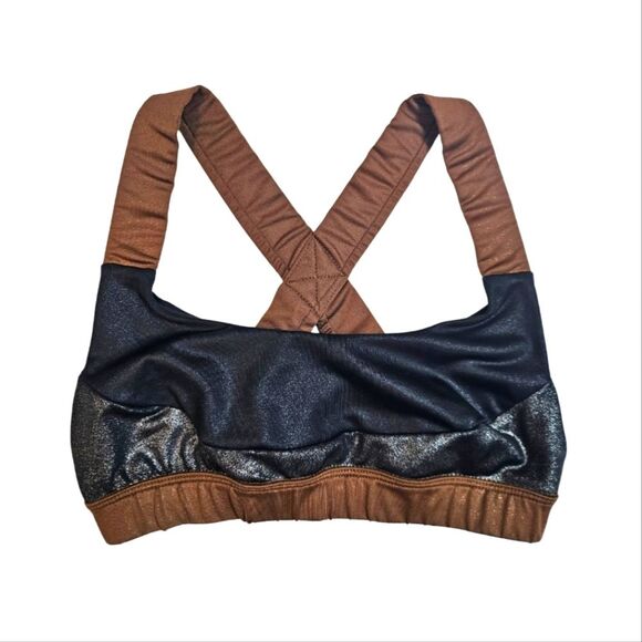 Joy Lab Mixed Metallic High Shine Elevated Basic Wireless Sports Bra Size XS - Picture 2 of 13